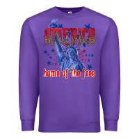 Purple America home of the free Premium Sweatshirt - texasbilliewilder