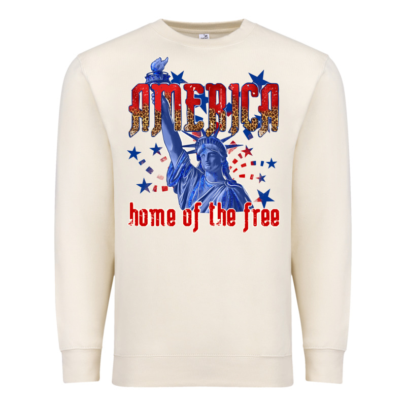 America Home Of The Free Premium Sweatshirt by texasbilliewilder | Teevron