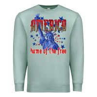 Seafoam America home of the free Premium Sweatshirt - texasbilliewilder