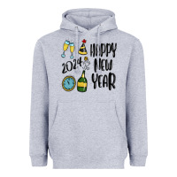 Heather Grey happy new year 2024 Heavyweight Hoodie - MaliasSmallBusiness