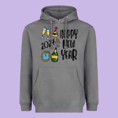 Heavyweight Hoodie happy new year 2024