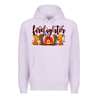 Lilac firefighter  mom Premium Hoodie - AdoDesignShop