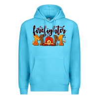 Ocean Blue firefighter  mom Premium Hoodie - AdoDesignShop