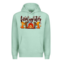 Seafoam firefighter  mom Premium Hoodie - AdoDesignShop
