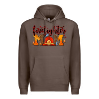 Coffee firefighter  mom Premium Hoodie - AdoDesignShop