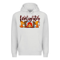 Dove Grey firefighter  mom Premium Hoodie - AdoDesignShop