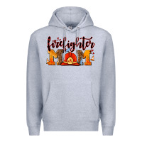 Heather Grey firefighter  mom Premium Hoodie - AdoDesignShop