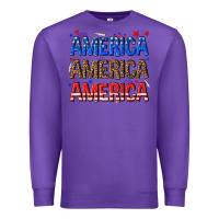 Purple America america america fourth of july Premium Sweatshirt - texasbilliewilder