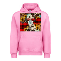 Fuchsia Pink bullskull Sunflower Urban Hoodie - JahusDesignShop