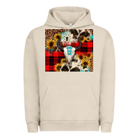 Pigment French Oak bullskull Sunflower Urban Hoodie - JahusDesignShop