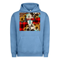 Pigment Pebble Blue bullskull Sunflower Urban Hoodie - JahusDesignShop