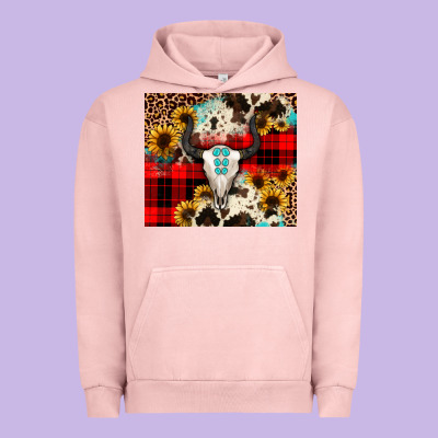 Bullskull Sunflower Urban Hoodie Designed By Jahusdesignshop