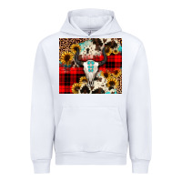 White bullskull Sunflower Urban Hoodie - JahusDesignShop