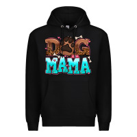 Black dog mama Premium Hoodie - AdoDesignShop