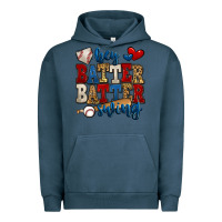 Pigment Midnight Navy hey batter batter swing baseball Urban Hoodie - Jasminsmagicworld