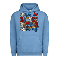 Pigment Pebble Blue hey batter batter swing baseball Urban Hoodie - Jasminsmagicworld