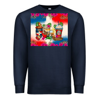 Navy dominican republic coffee cups Premium Sweatshirt - Zillion Design Studio