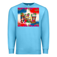 Ocean Blue dominican republic coffee cups Premium Sweatshirt - Zillion Design Studio