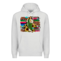 Dove Grey san judas leopard cowhide sunflower background Premium Hoodie - JahusDesignShop