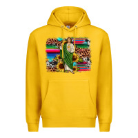 Lemon san judas leopard cowhide sunflower background Premium Hoodie - JahusDesignShop