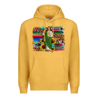 Mustard san judas leopard cowhide sunflower background Premium Hoodie - JahusDesignShop