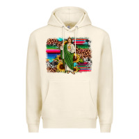 Tofu san judas leopard cowhide sunflower background Premium Hoodie - JahusDesignShop
