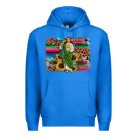 True Royal san judas leopard cowhide sunflower background Premium Hoodie - JahusDesignShop