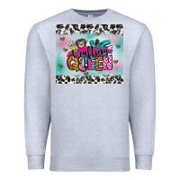Heather Grey crafting queen Premium Sweatshirt - Zillion Design Studio