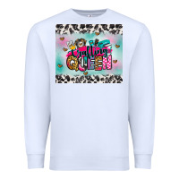 White crafting queen Premium Sweatshirt - Zillion Design Studio