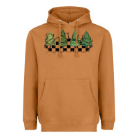 Meerkat christmas checkered trees Heavyweight Hoodie - MaliasSmallBusiness