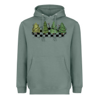 Sage christmas checkered trees Heavyweight Hoodie - MaliasSmallBusiness