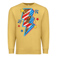 Antique Gold America lightning bolt Premium Sweatshirt - texasbilliewilder