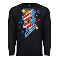 Black America lightning bolt Premium Sweatshirt - texasbilliewilder