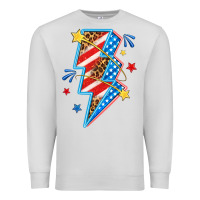 Dove Grey America lightning bolt Premium Sweatshirt - texasbilliewilder