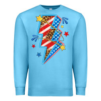 Ocean Blue America lightning bolt Premium Sweatshirt - texasbilliewilder