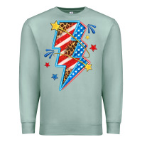 Seafoam America lightning bolt Premium Sweatshirt - texasbilliewilder