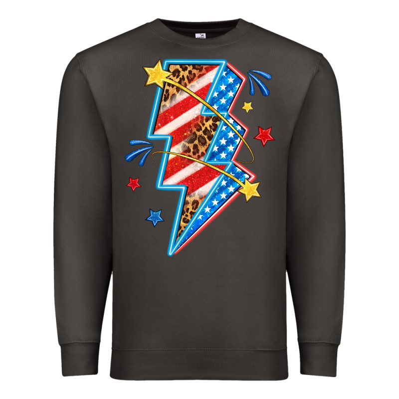 America Lightning Bolt Premium Sweatshirt by texasbilliewilder | Teevron