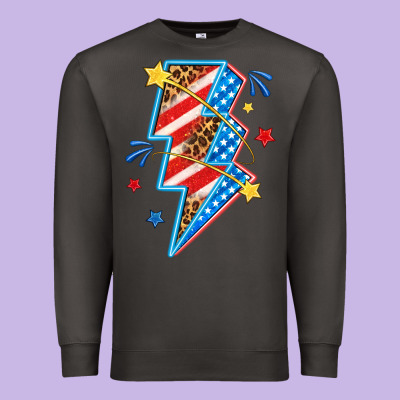Premium Sweatshirt America lightning bolt