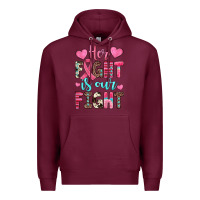 Burgundy her fight is our fight Premium Hoodie - JahusDesignShop