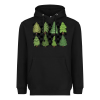 Black checkered trees Heavyweight Hoodie - MaliasSmallBusiness