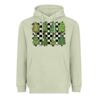 Matcha checkered trees Heavyweight Hoodie - MaliasSmallBusiness