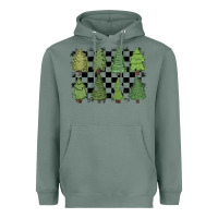 Sage checkered trees Heavyweight Hoodie - MaliasSmallBusiness