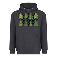 Smoke checkered trees Heavyweight Hoodie - MaliasSmallBusiness