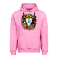 Fuchsia Pink bullskull christmas Urban Hoodie - JahusDesignShop