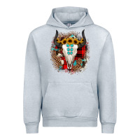 Heather Grey bullskull christmas Urban Hoodie - JahusDesignShop