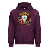 Mauve Wine bullskull christmas Urban Hoodie - JahusDesignShop