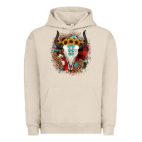 Pigment French Oak bullskull christmas Urban Hoodie - JahusDesignShop