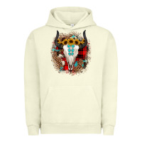 Pigment Pistachio bullskull christmas Urban Hoodie - JahusDesignShop