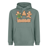 Sage gingerbread christmas Heavyweight Hoodie - MaliasSmallBusiness