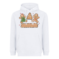 White gingerbread christmas Heavyweight Hoodie - MaliasSmallBusiness